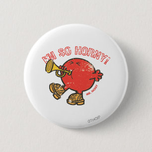 Mr. Noisy Tooting His Horn 2 Inch Round Button
