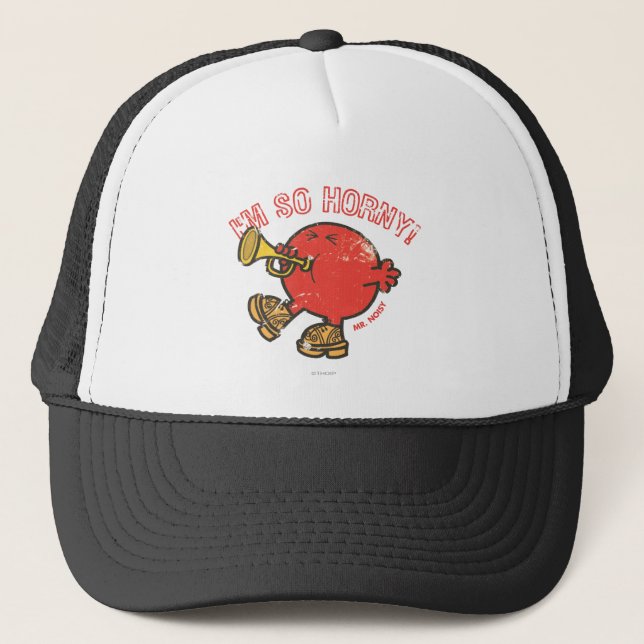 Mr. Noisy Tooting His Horn Trucker Hat (Front)