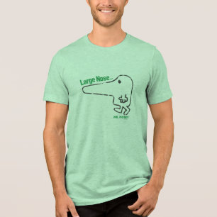 Mr. Nosey   Large Nose Tri-Blend Shirt