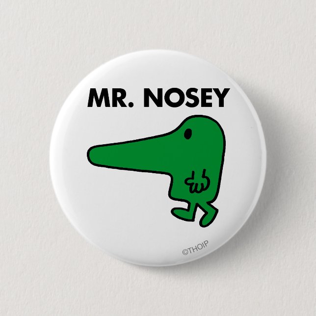 Mr. Nosey | Leading By A Nose 2 Inch Round Button (Front)