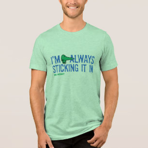 Mr. Nosey Nosing Around   Blue Lettering Tri-Blend Shirt