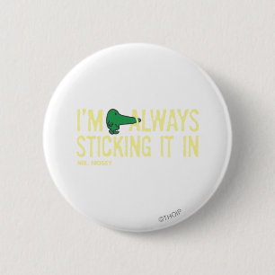 Mr. Nosey Nosing Around Yellow Lettering 2 Inch Round Button