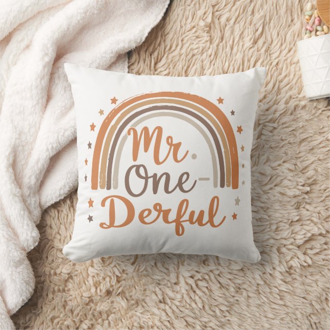 Mr One derful Throw Pillow (Blanket)