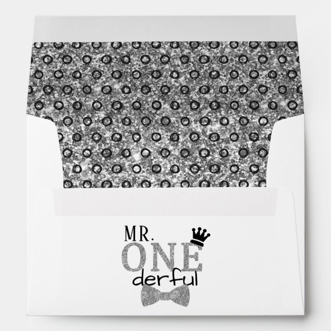 Mr. ONEderful 1st Birthday Envelope (Back (Bottom))