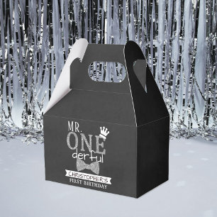 Mr. ONEderful 1st Birthday Party Favor Box