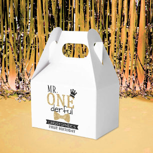 Mr. ONEderful 1st Birthday Party Favor Box