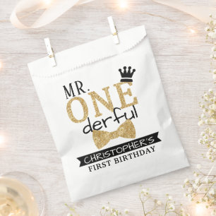 Mr. ONEderful 1st Birthday Party Favour Bag