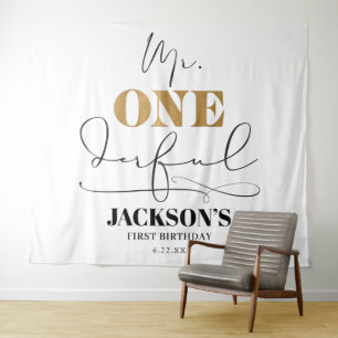 Mr. Onederful Backdrop Tapestry