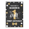 Mr Onederful Birthday Welcome Sign Boy Black Gold