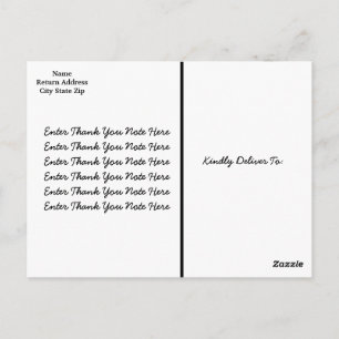 Mr Onederful Black and Gold Thank You Postcard
