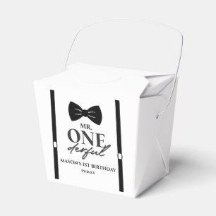 Mr. ONEderful Bowtie First 1st Birthday Party Favor Box