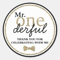 Mr Onederful First Birthday Black and Gold