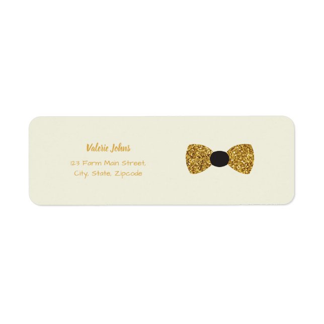 Mr Onederful gold and black bow tie (Front)