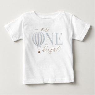 Mr Onederful Hot Air Balloon 1st Birthday Baby T-Shirt