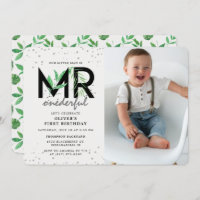 MR Onederful Modern Tropical 1st Birthday Photo