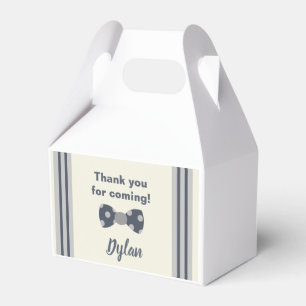 Mr Onederful navy and grey bow tie Favor Box