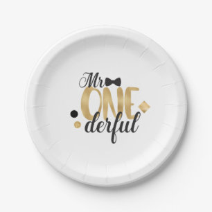 Mr Onederful Paper Plate