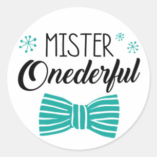 Mr. Onederful Party Sticker