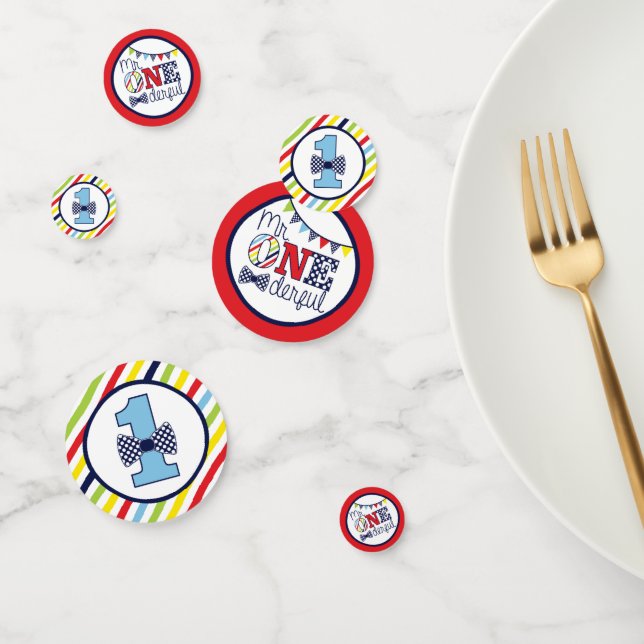 Mr. ONEderful Table Confetti in Multi Colours (Group)