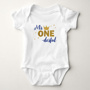 Mr Onederful, Wonderful one 1st birthday top
