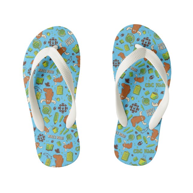 Mr. Orlando Pattern Kid's Flip Flops (Footbed)