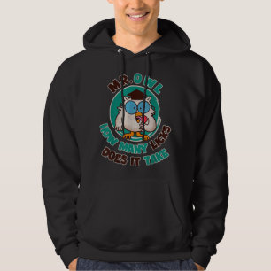 Mr. owl How Many Licks Does It Take Funny Owl Funn Hoodie