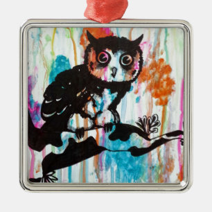 Mr Owl Metal Ornament