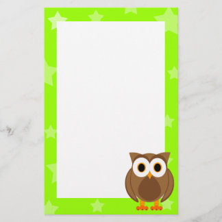 Mr. Owl Under The Stars Stationery