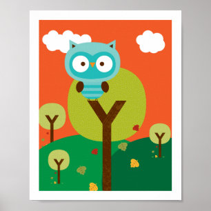 Mr Owl - Woodland Friends Nursery Wall Art