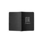 "Mr" Passport Holder, Black Faux Textured