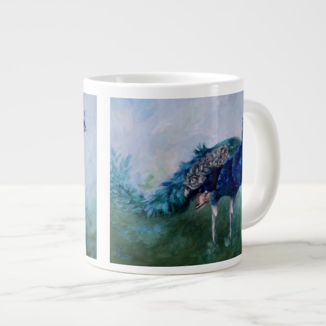Mr. Peacock Large Coffee Mug (Front Right)