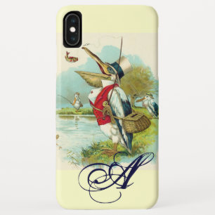 MR PELICAN FISHING MONOGRAM,cream iPhone XS Max Case