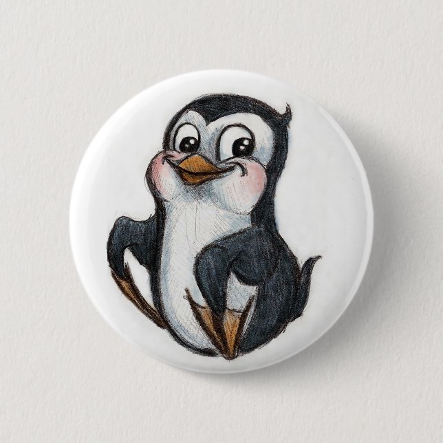 Mr. Penguin! 2 Inch Round Button (Front)