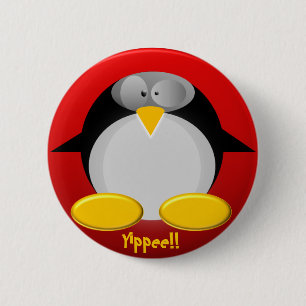 Mr. Penguin......Yippee!! 2 Inch Round Button