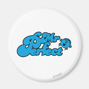 Mr. Perfect Large Blue Letters Magnet