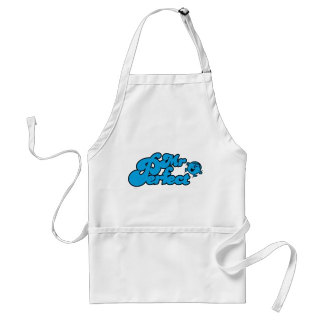 Mr. Perfect | Large Blue Letters Standard Apron (Front)