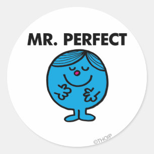 Mr. Perfect Quietly Content Classic Round Sticker