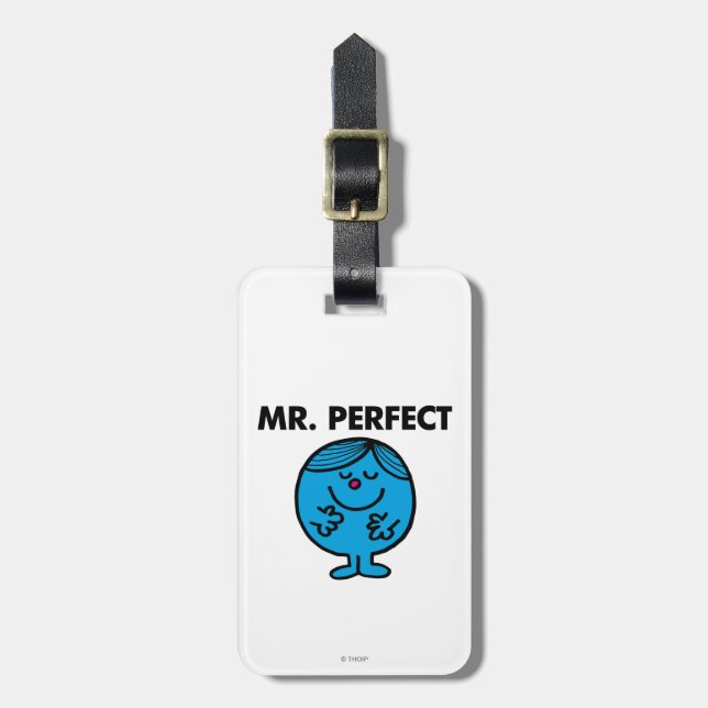 Mr. Perfect | Quietly Content Luggage Tag (Front Vertical)