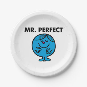 Mr. Perfect Quietly Content Paper Plate