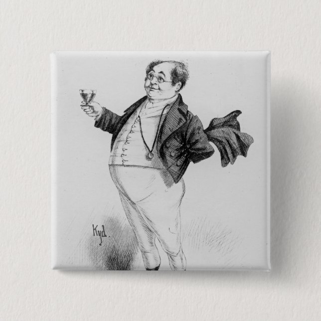 Mr. Pickwick 2 Inch Square Button (Front)