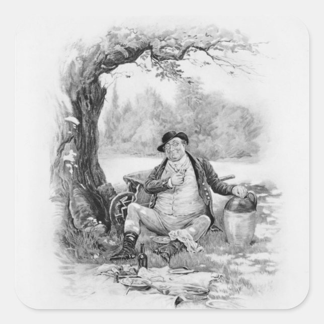 Mr Pickwick, from 'Charles Dickens: A Gossip about Square Sticker (Front)