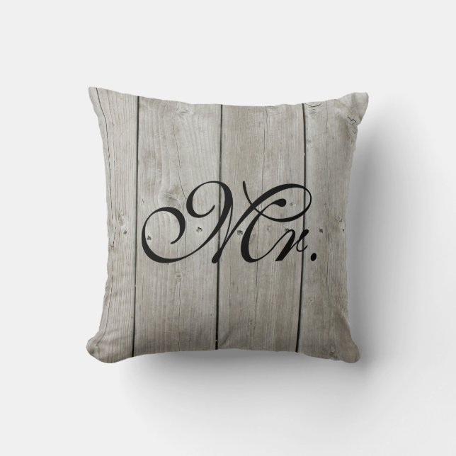 Mr. Pillow on Barn Board (Front)