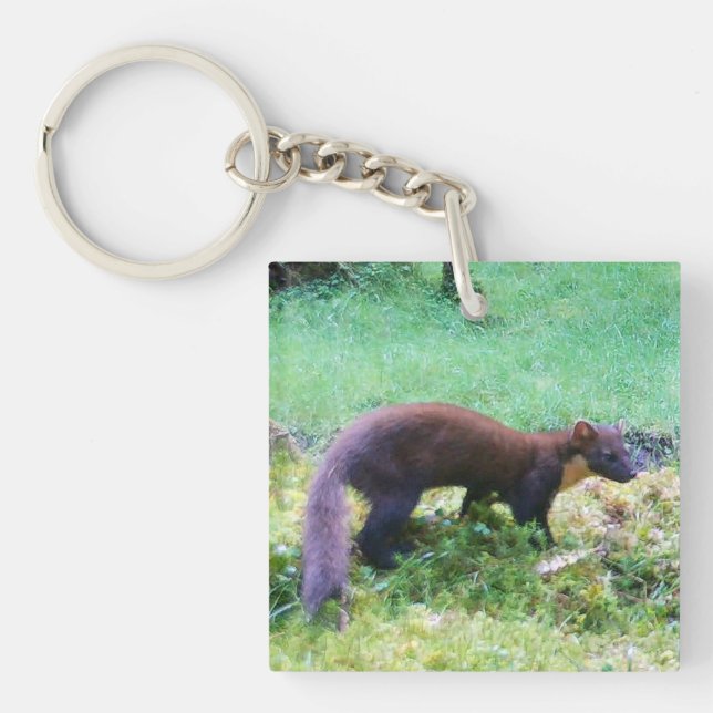 Mr Pine Marten Keychain (Front)