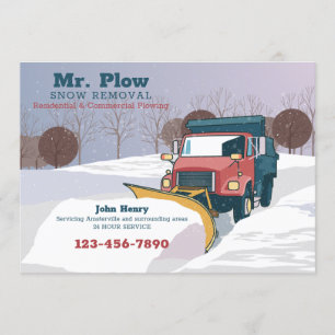 Mr. Plow Snow Removal Service Announcement