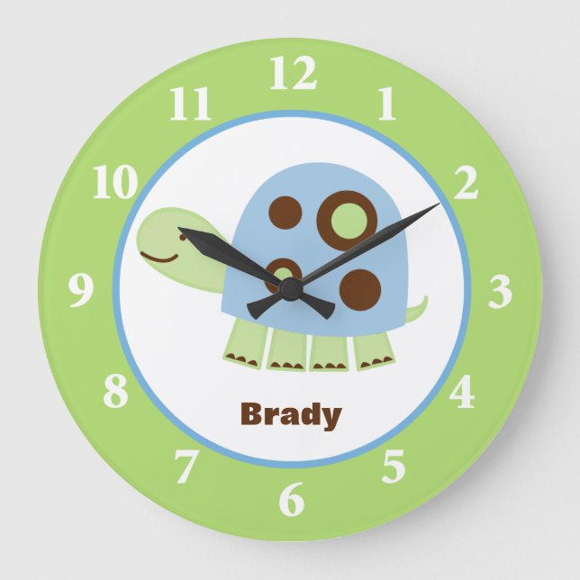 Mr. Pond Turtle Custom Wall Clock (Front)