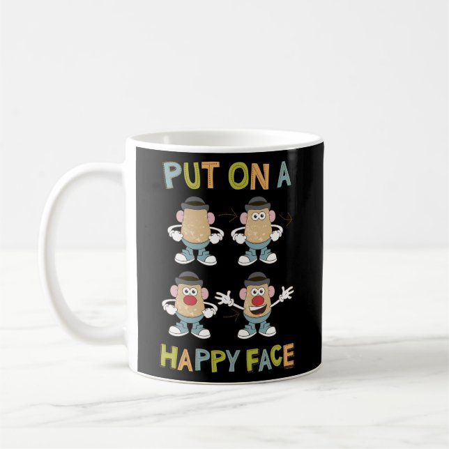 Mr Potato Head Put On A Happy Face Coffee Mug (Left)