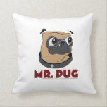 Mr. Pug and Mr. Other Pug Pillow<br><div class="desc">Now you can curl up with Mr. Pug OR Mr. Other Pug. Reversible and cuddly.</div>