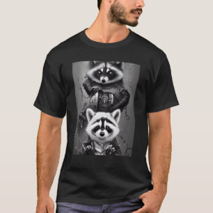 Mr. Raccoon Evil Smiling Dark Horror Graphic Desig T-Shirt