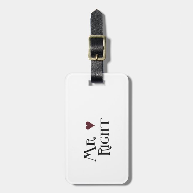 Mr. right luggage tag (Front Vertical)