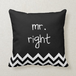 mr. right throw pillow